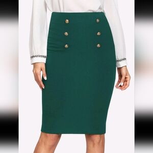 NWOT! Classic Green Stretch Skirt